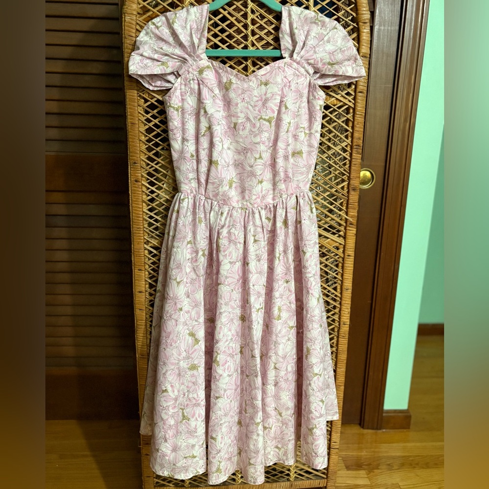 Floral Pink Vintage Dress